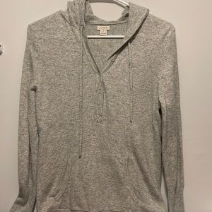 J. Crew wool blend hoodie w/ front pocket